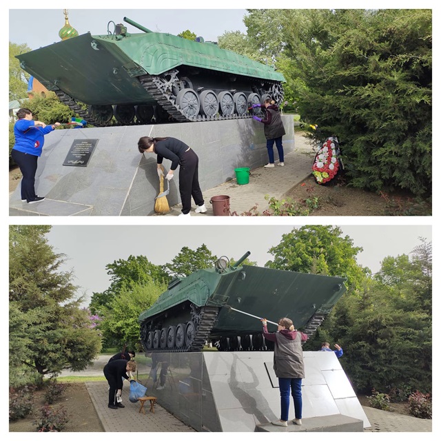 Сотрудники Семикаракорского музея привели в порядок памятник воинам-интернационалистам